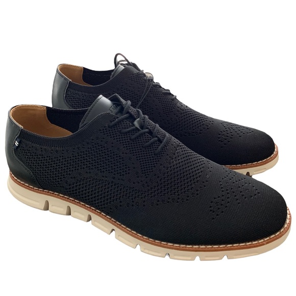 Nautica Black Lightweight Oxford Shoes 